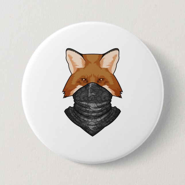 Fox wie Bandit mit KerChief Button (Vorderseite)