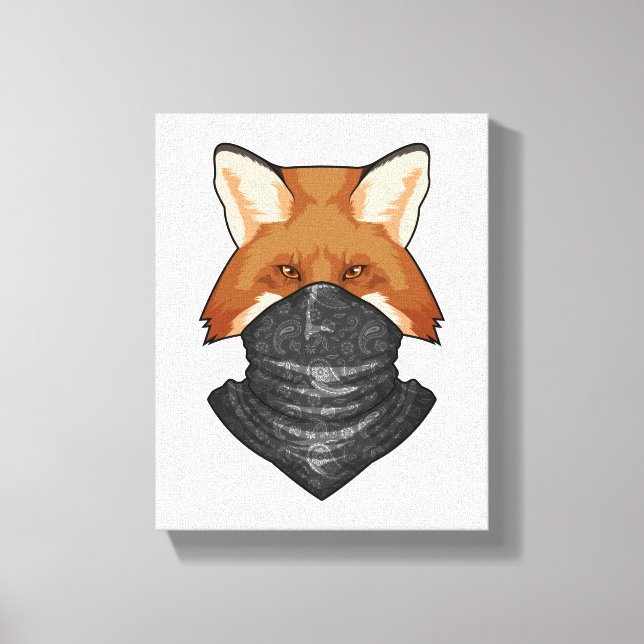 Fox wie Bandit mit KerChief Leinwanddruck (Vorderseite)