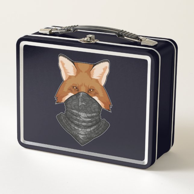 Fox wie Bandit mit KerChief Metall Brotdose (Vorderseite)