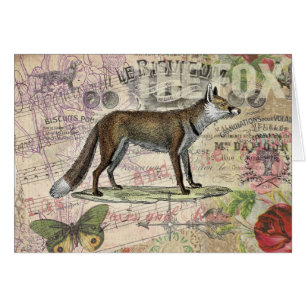 Fox Wildlife Vintag Animal Illustration