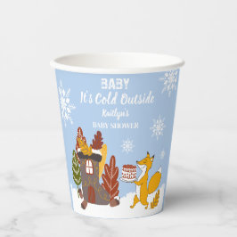 Fox Winter Baby Dusche Es ist kalt draußen Pappbecher