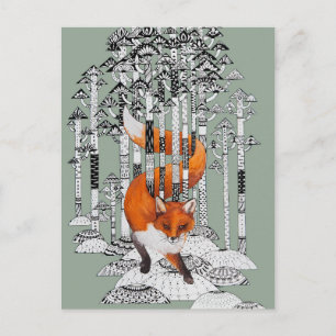 Fox Winter Postkarte