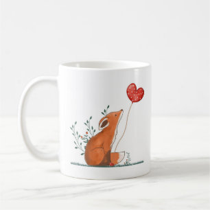 Fox with Heart Balloon - Design der Tasse