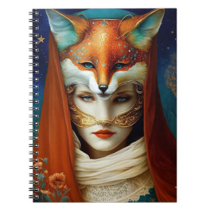 Fox Woman Surreal Fantasy Art Notizblock