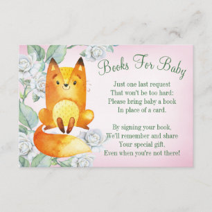 Fox Woodland Baby Showcard Buchen Begleitkarte