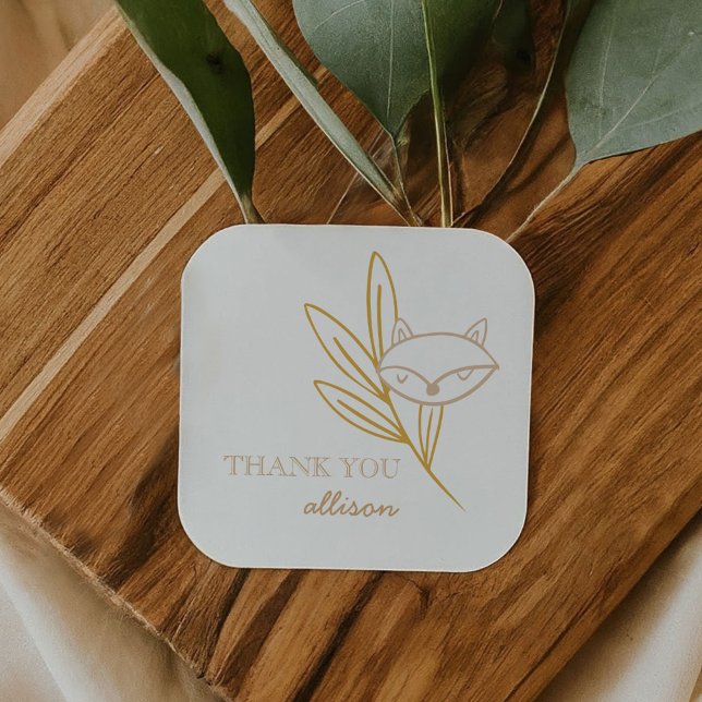 Fox Woodland Fairytale Favor Sticker (Fox Woodland Fairytale Favor Sticker)