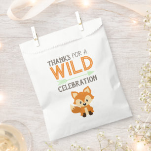 Fox Woodland Forest Party Vielen Dank für Ihr Inte Geschenktütchen