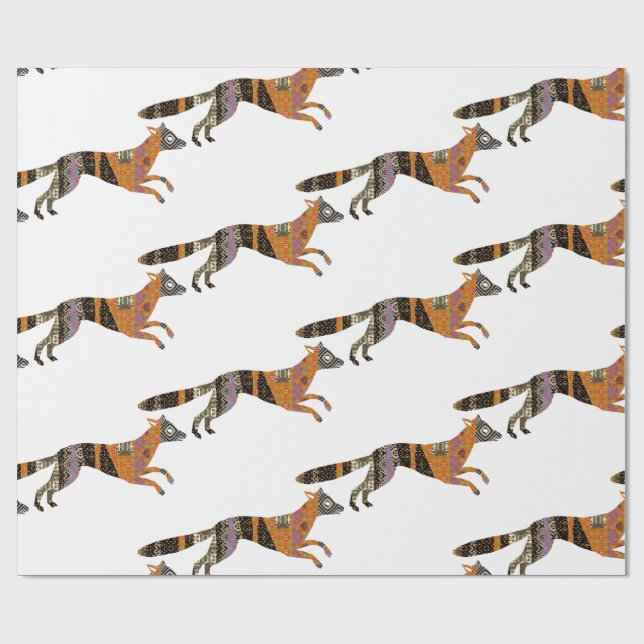 Fox Wrapping Paper Geschenkpapier (Flach)