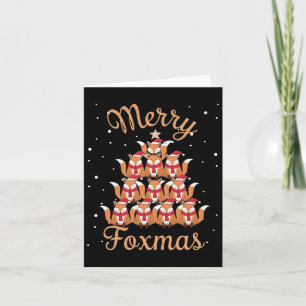 Fox Xmas Tree Foxes Weihnachtsbaum Karte