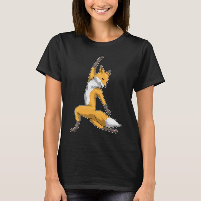 Fox Yoga Fitness Gymnastik T-Shirt (Vorderseite)