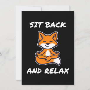 Fox Yoga setzt sich zurück und entspannt Einladung