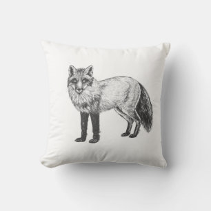 Fox zeichnend kissen