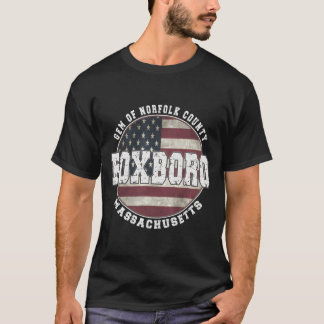 Foxboro Massachusetts Amerikanische Flagge T-Shirt