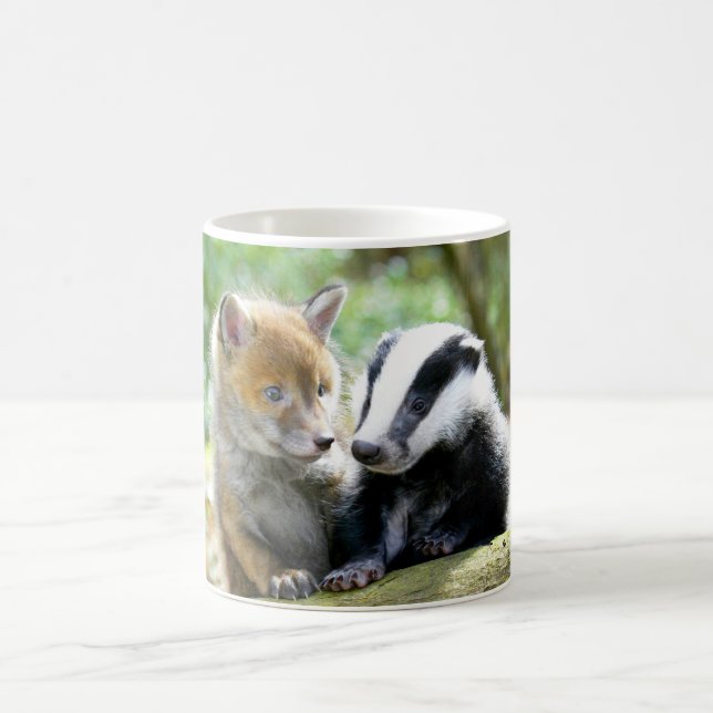 Foxcub & Badger Niedlich! Tasse (Mittel)