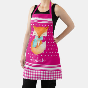 Foxenkuppe mit dem Schal-Kunstnamen Rosa Weiß Schürze