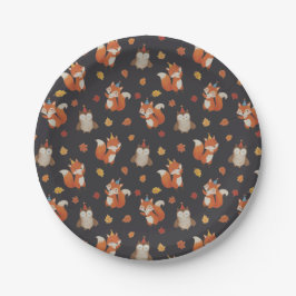 Foxes and Owl Woodland Fall Kids Birthday Party Pappteller
