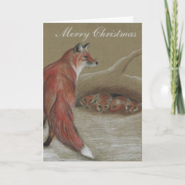Foxes British Wildlife Christmas Cards Feiertagskarte