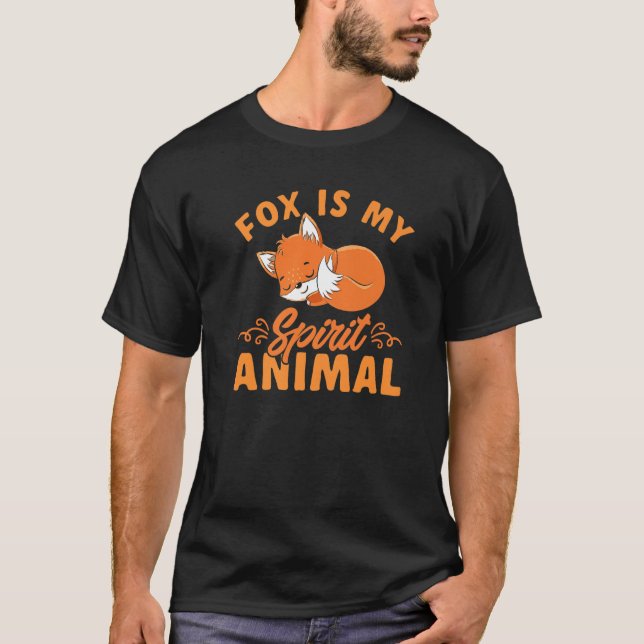 Foxes Cute Kids Boys Girls Fox Is My Spirit Animal T-Shirt (Vorderseite)