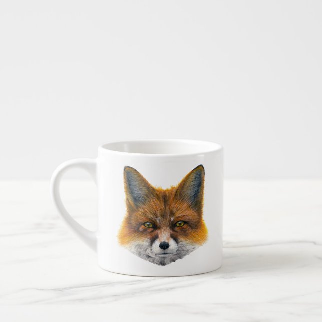 Foxface - Malerei in Acryl Espressotasse (Links)