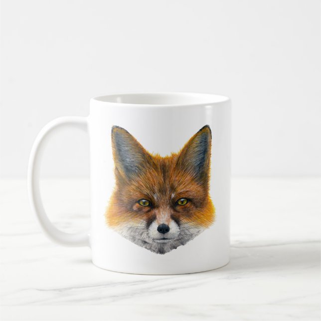 Foxface - Malerei in Acryl Kaffeetasse (Links)