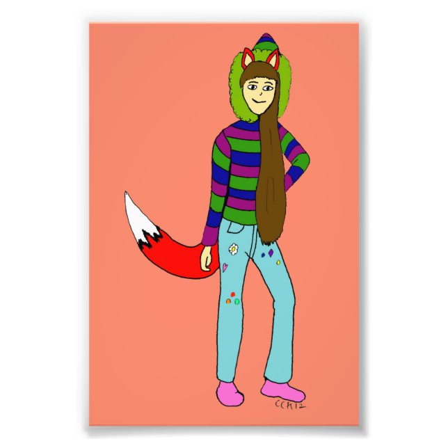 Foxgirl Fotodruck (Vorne)