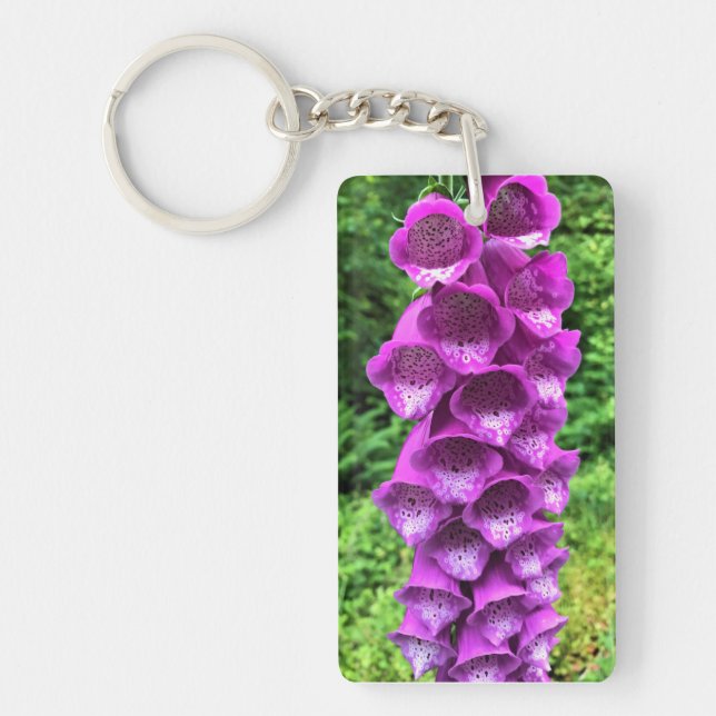 Foxglove Blume, Oregon Schlüsselanhänger (Vorderseite)