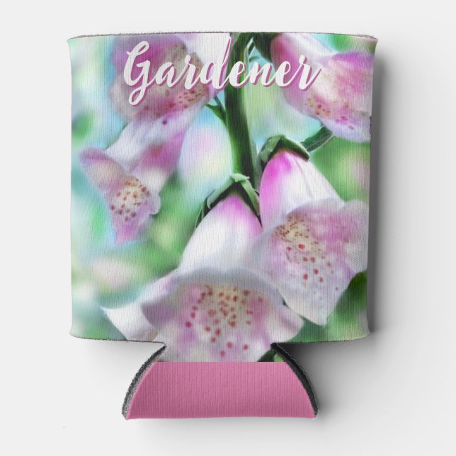 Foxglove Flowers Floral Pink Garden Personalized Dosenkühler (Vorderseite)