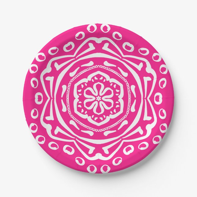 Foxglove Mandala Pappteller (Vorderseite)