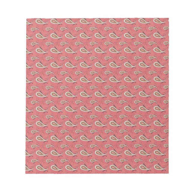 Foxglove Petal Paisley Pattern Notizblock (Vorderseite)