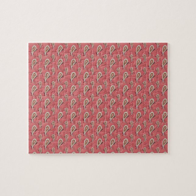 Foxglove Petal Paisley Pattern Puzzle (Horizontal)