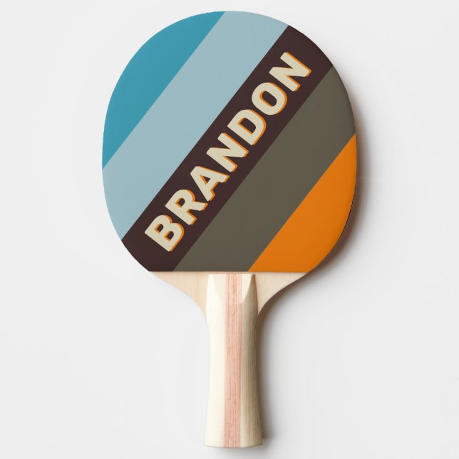 Foxglove Rust fett gestreift mit Name Tischtennis Schläger (Vorderseite)