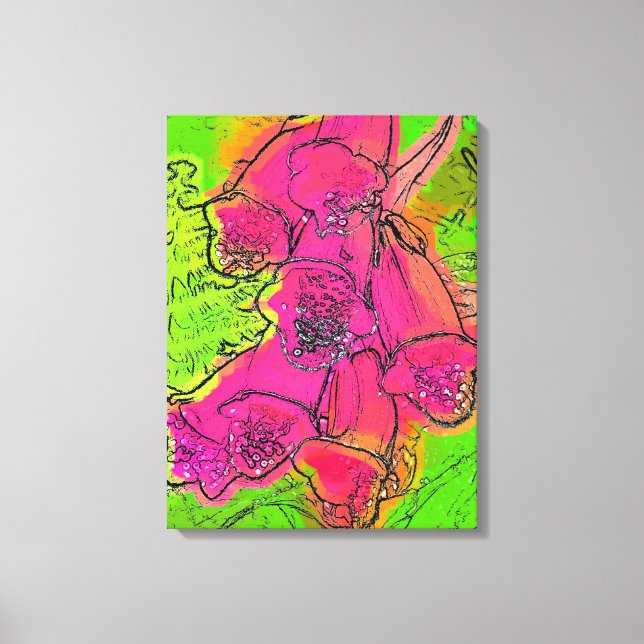 FOXGLOVES LEINWANDDRUCK (Vorderseite)