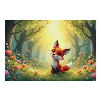 Foxglow - ein Freund des Whimsikwaldes Poster