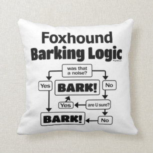 Foxhound Barking Logic Kissen
