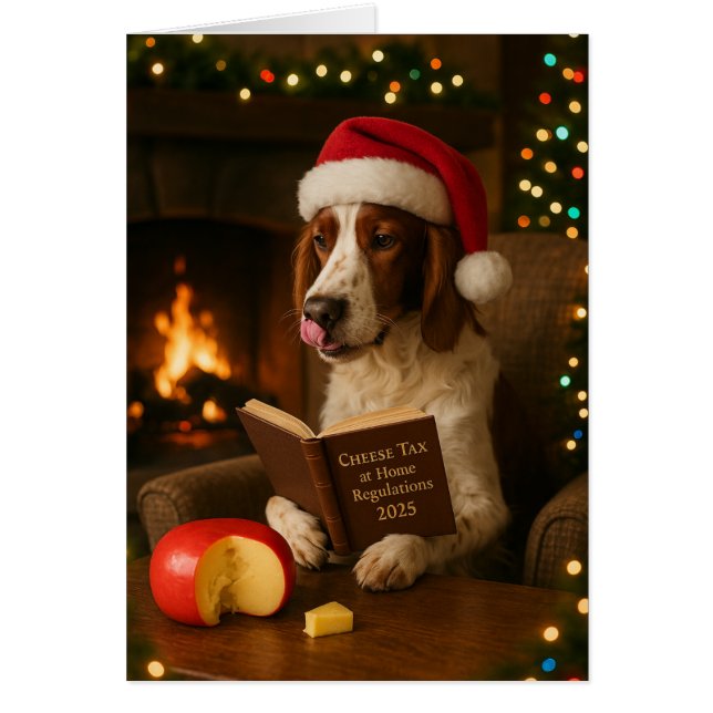 Foxhound 'Käse-Steuer' Weihnachtskarte (Vorne)