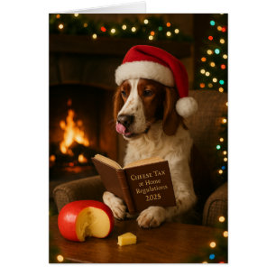 Foxhound-'Käse-Steuer'-Weihnachtskarte