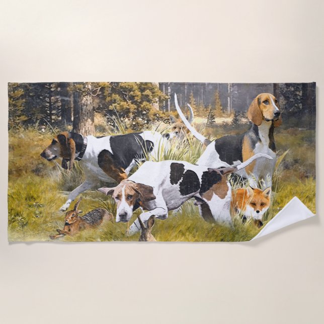 Foxhound Strandtuch (Vorderseite)