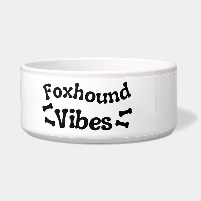 Foxhound Vibes Keramik Dog Bowl Napf (Links)
