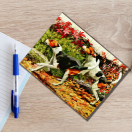 Foxhounds (englisch&amerikanisch) im Herbstholz Postkarte