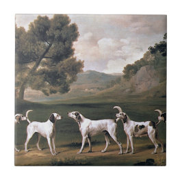 Foxhounds in einer ländlichen Landschaft (von Geor Fliese