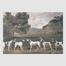 Foxhounds in einer ländlichen Landschaft (von Geor Seidenpapier