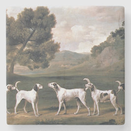 Foxhounds in einer ländlichen Landschaft (von Geor Steinuntersetzer