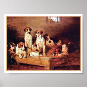 Foxhounds und Terriers von John Emms Poster