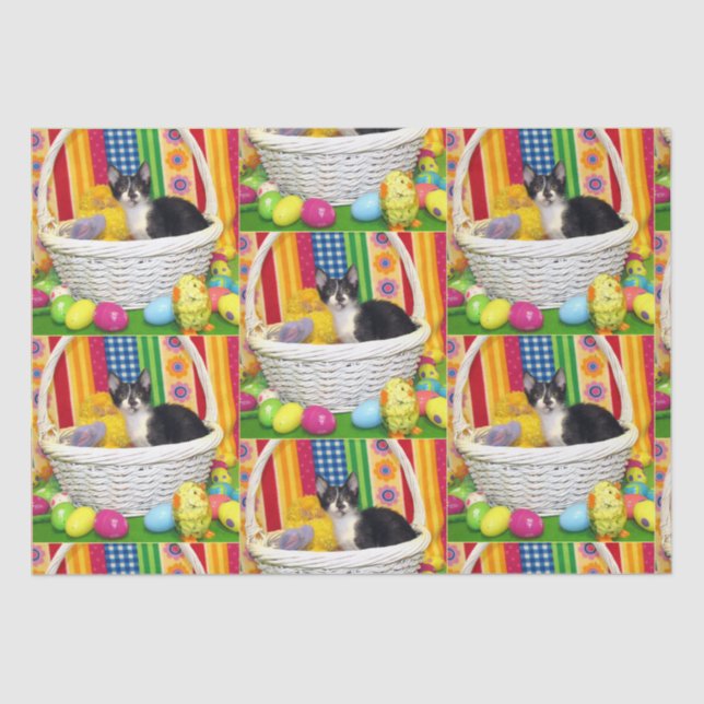 Foxi Moxi Ostern - Katze / Kitten Tissue Seidenpapier (Vorderseite)