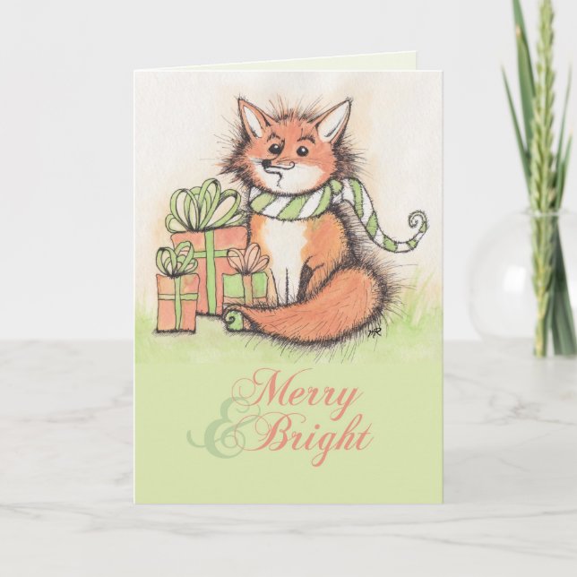 Foxie Holiday Card Feiertagskarte (Vorderseite)