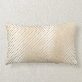 Foxier Gold Metallic Stripes Lines Pearly Creamy Lendenkissen