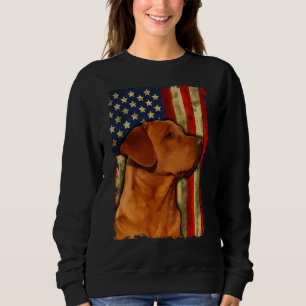 Foxred Labrador Retriever Us Flag Fox Red Labrador Sweatshirt