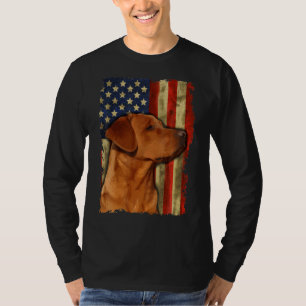 Foxred Labrador Retriever Us Flag Fox Red Labrador T-Shirt