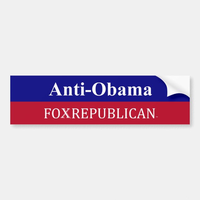 Foxrepublican Anit-Obama Autoaufkleber (Vorne)
