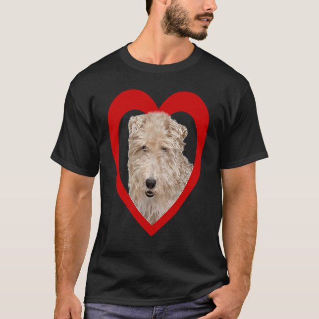 Foxterer Dog Heart Drahthaar Fox Terrier T-Shirt (Vorderseite)